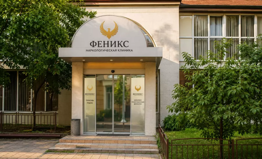 Вход в наркологическую клинику «Феникс» в Одинцове